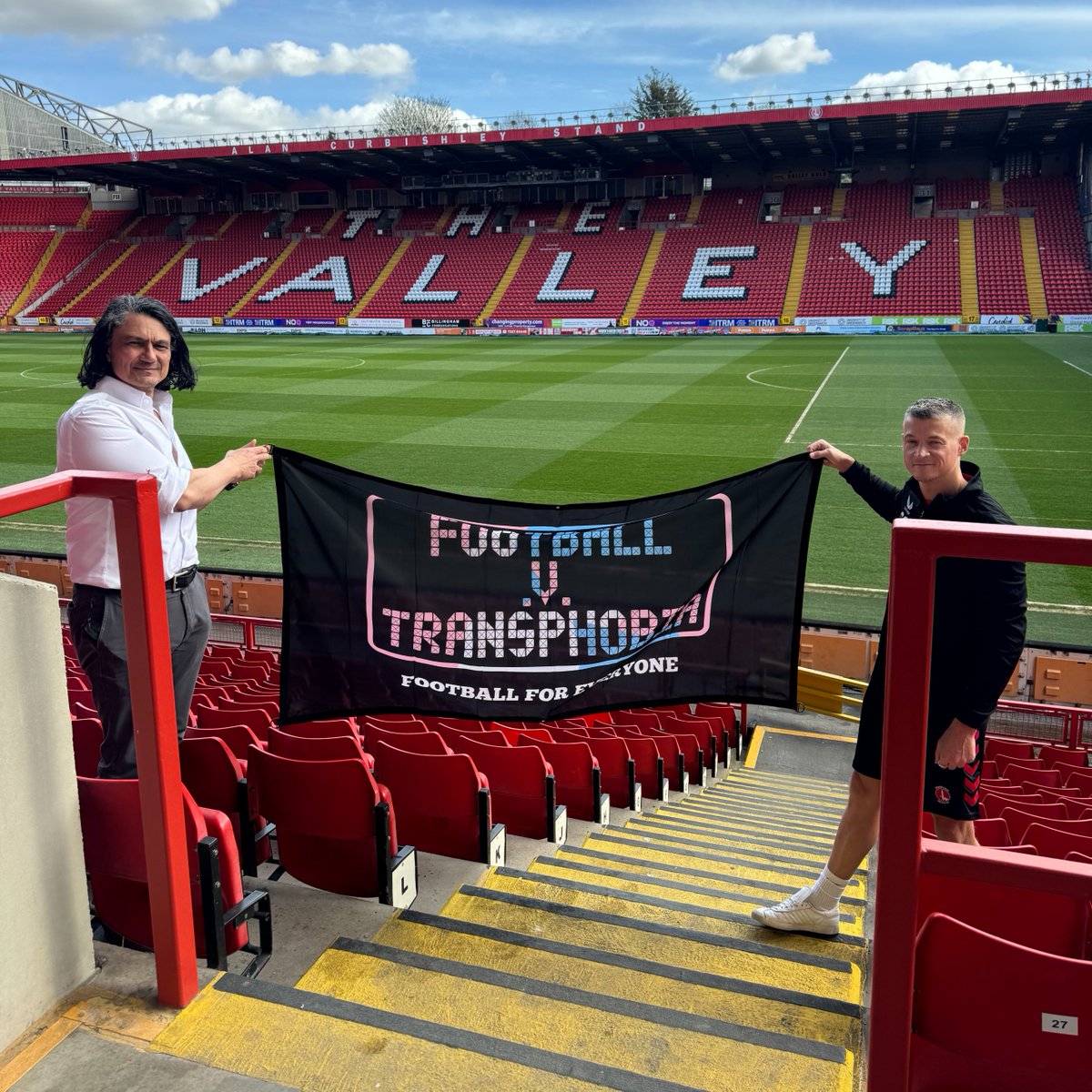 Charlton Athletic Community Trust (@cafctrust) on Twitter photo We proudly stand with our trans supporters and the trans community. Last week, we marked <a href="/FvHtweets/">FootballvHomophobia</a>' Football v Transphobia (FvT) Week of Action.
Through our affiliation with <a href="/CharltonInvicta/">Charlton Invicta FC</a>, we've created a safe and inclusive space for trans participation in football. ππ©΅π€ We proudly stand with our trans supporters and the trans community. Last week, we marked <a href="/FvHtweets/">FootballvHomophobia</a>' Football v Transphobia (FvT) Week of Action.
Through our affiliation with <a href="/CharltonInvicta/">Charlton Invicta FC</a>, we've created a safe and inclusive space for trans participation in football. ππ©΅π€