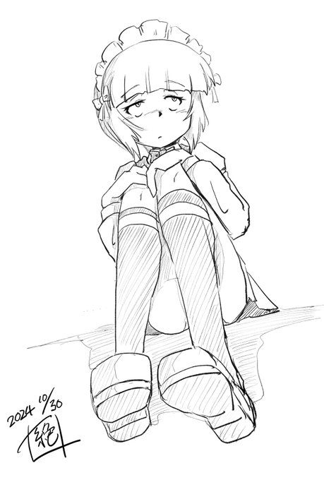 #これを見たやつは座っている画像をあげろ魅力的な座りポーズが…描きたい…!! 