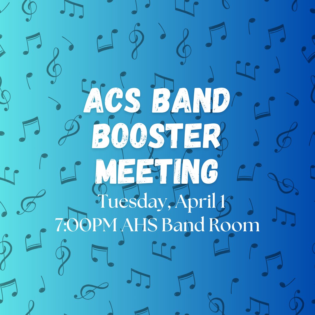 Booster meeting tomorrow, hope to see you there!