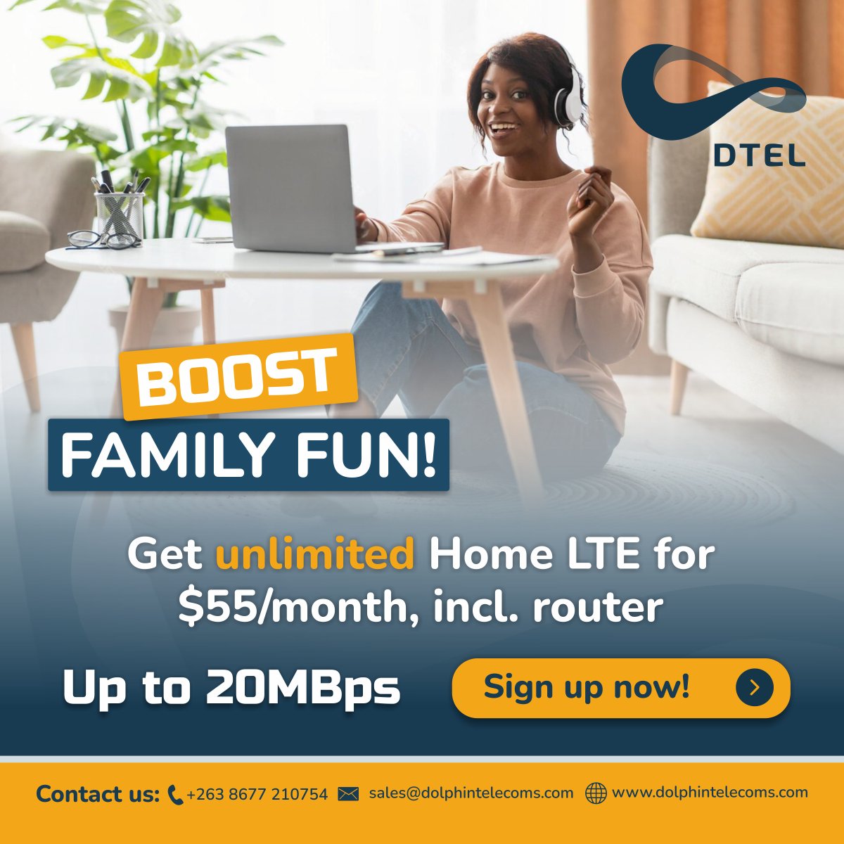 UNLIMITED LTE FIBRE $55/MONTH This includes a router, fast LTE speeds, no limits, and no geo-locking! Sign up now! Please send  a message to our contact centre at +263 71 784 8204 (WhatsApp only) or click link  wa.me/263717848204