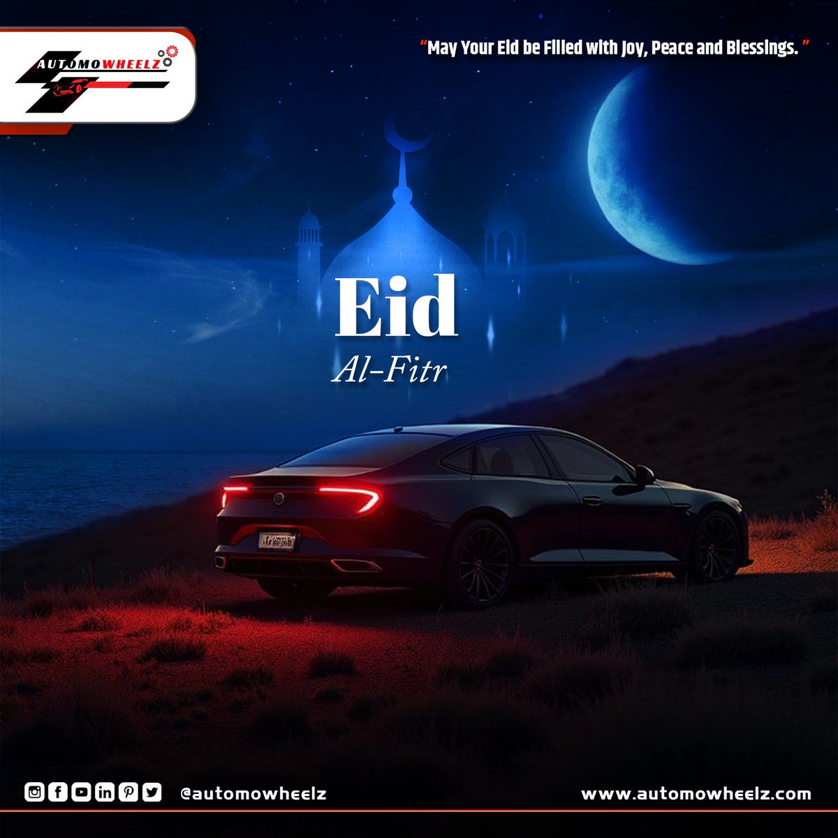 AutoMowheelz's tweet photo. May Your Eid be Filled with Joy, Peace and Blessings.

~ Eid Mubarak

#eidalfitr #eidmubarak #automowheelz https://t.co/yX46uPF6Ow