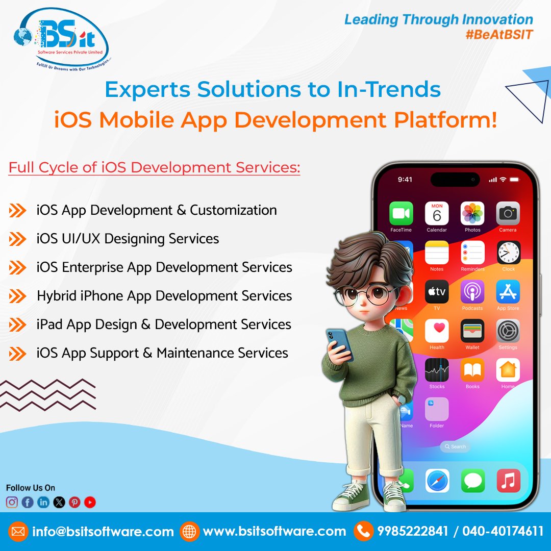 bsitsoftware's tweet image. We specialize in developing cutting-edge iOS apps! 📱✨ From seamless UI/UX to high-performing enterprise solutions, we craft user-friendly apps tailored to your needs. Looking for an iOS app? Reach us and let’s build the future together! 🚀

#BSIT #BSITSoftware #iOSDevelopment…