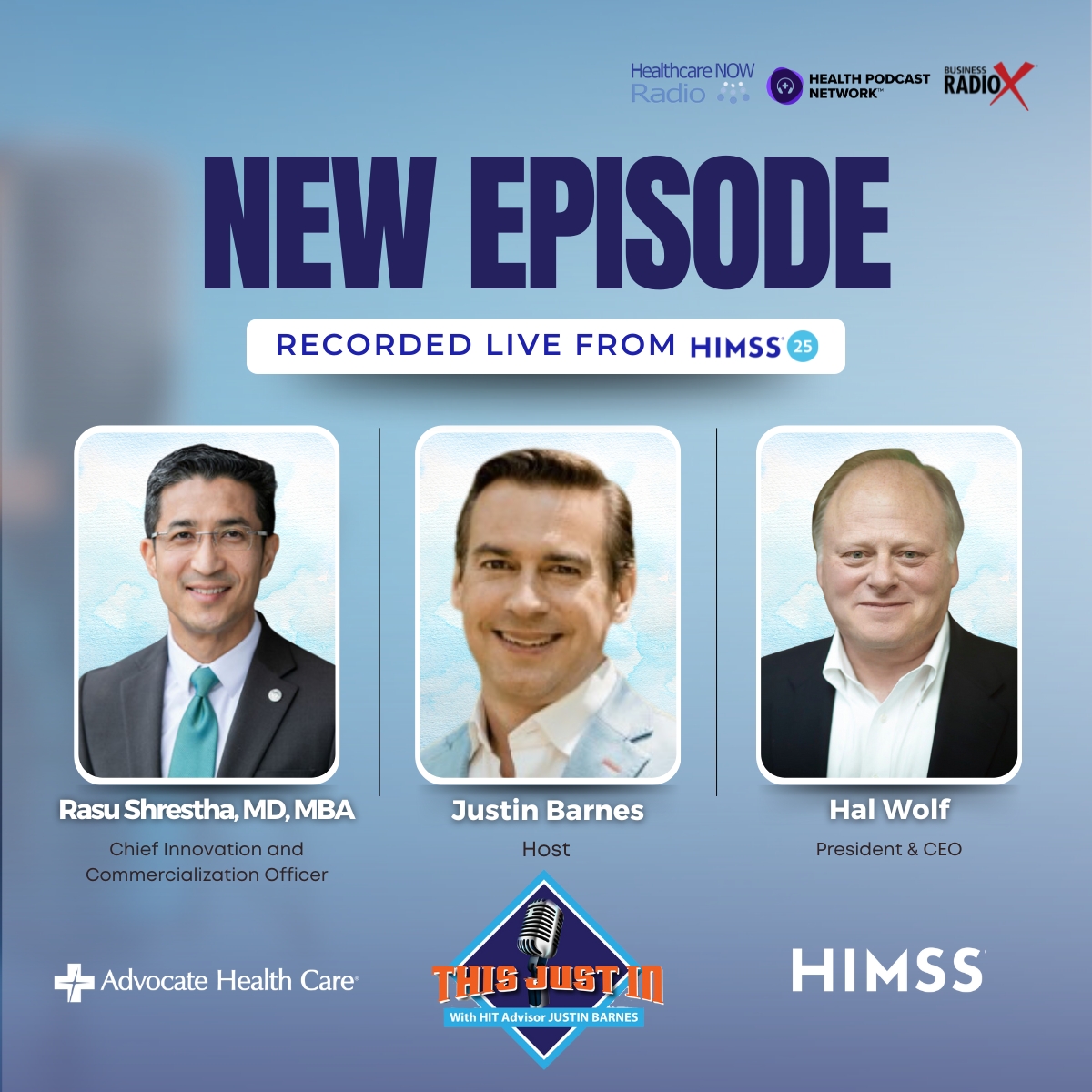 Justin Barnes (@hitadvisor) on Twitter photo ๐๏ธ New Episode Drop! ๐๏ธ
Two of the top minds in healthcare join me for this powerful #ThisJustInRadio episode โ now available wherever you get your podcasts!
Recorded LIVE from #HIMSS25 in Las Vegas, I sit down with <a href="/RasuShrestha/">Rasu Shrestha MD MBA</a>, Chief Innovation & Commercialization Officer at ๐๏ธ New Episode Drop! ๐๏ธ
Two of the top minds in healthcare join me for this powerful #ThisJustInRadio episode โ now available wherever you get your podcasts!
Recorded LIVE from #HIMSS25 in Las Vegas, I sit down with <a href="/RasuShrestha/">Rasu Shrestha MD MBA</a>, Chief Innovation & Commercialization Officer at