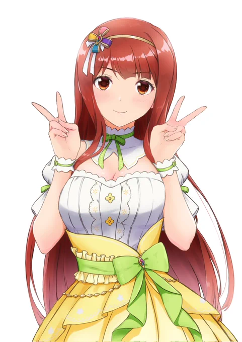 ハッチポッチ2にて種田梨沙さんに楽屋花を贈らせていただきましたいつも美しくお花を仕上げてくださって感謝ですっちょっとドヤっとしてるダブルピースな琴葉この衣装も好き 