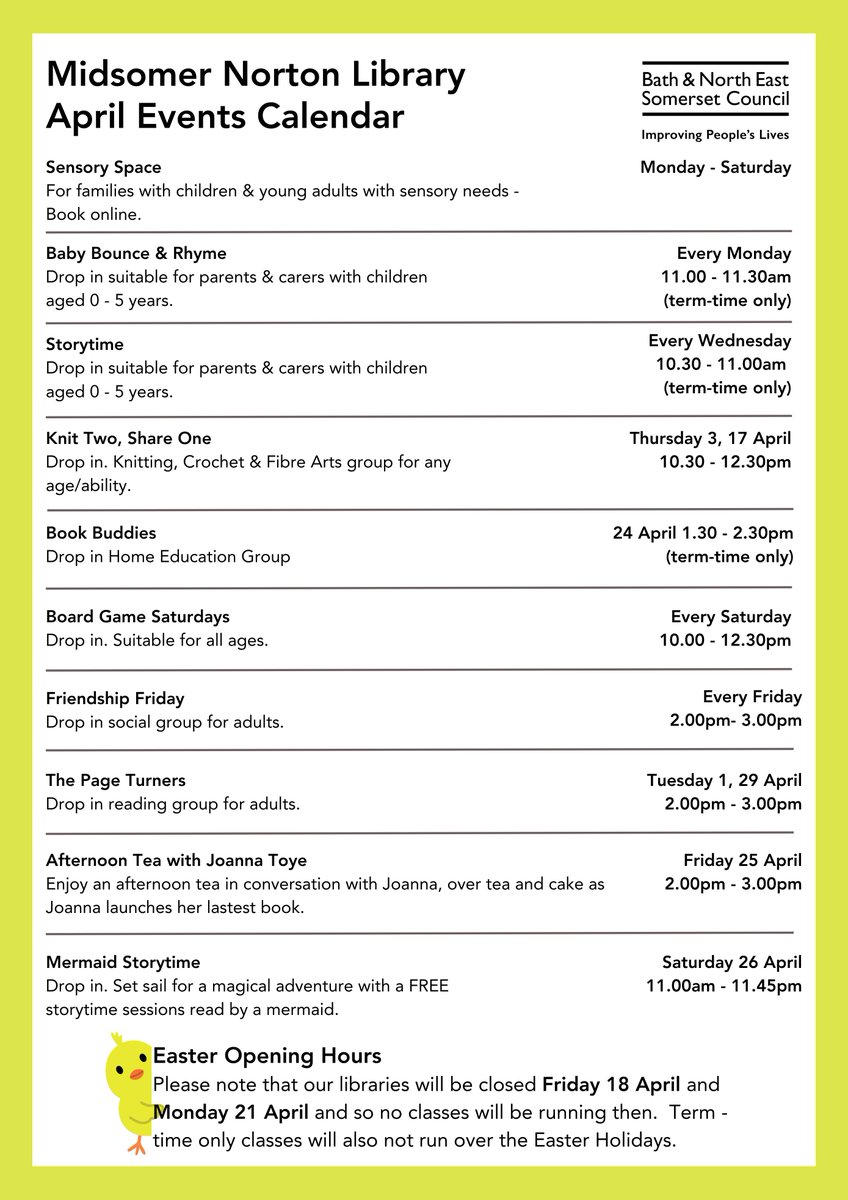 @Bath and North East Somerset Libraries tweet media