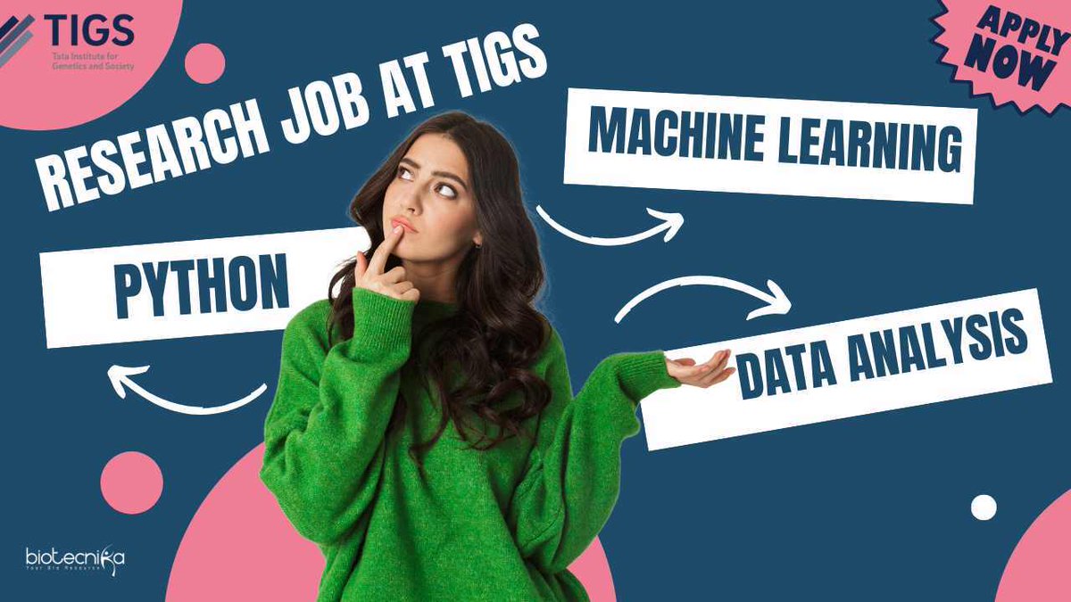biotecnika's tweet image. 👩💻🧑💻TIGS Python, Machine Learning & Data Analysis Research Job Opening - BSc Apply Now
👇
btnk.org/tigs-bioinform…
⏰ Your career, your choice! FREE alerts here: Biotecnika.org/subscribe
#tigs #bioinformatics #datalearning #machinelearning