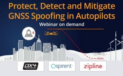 Septentrio's tweet photo. 📽Learn how to Protect, Detect and Mitigate GNSS #spoofing in UAV autopilots and learn from #Spirent #zipline and #PX4Autopilot how you can protect your receiver from it. 📢 https://t.co/qgU6WfCBQl https://t.co/nlXGycIlpw