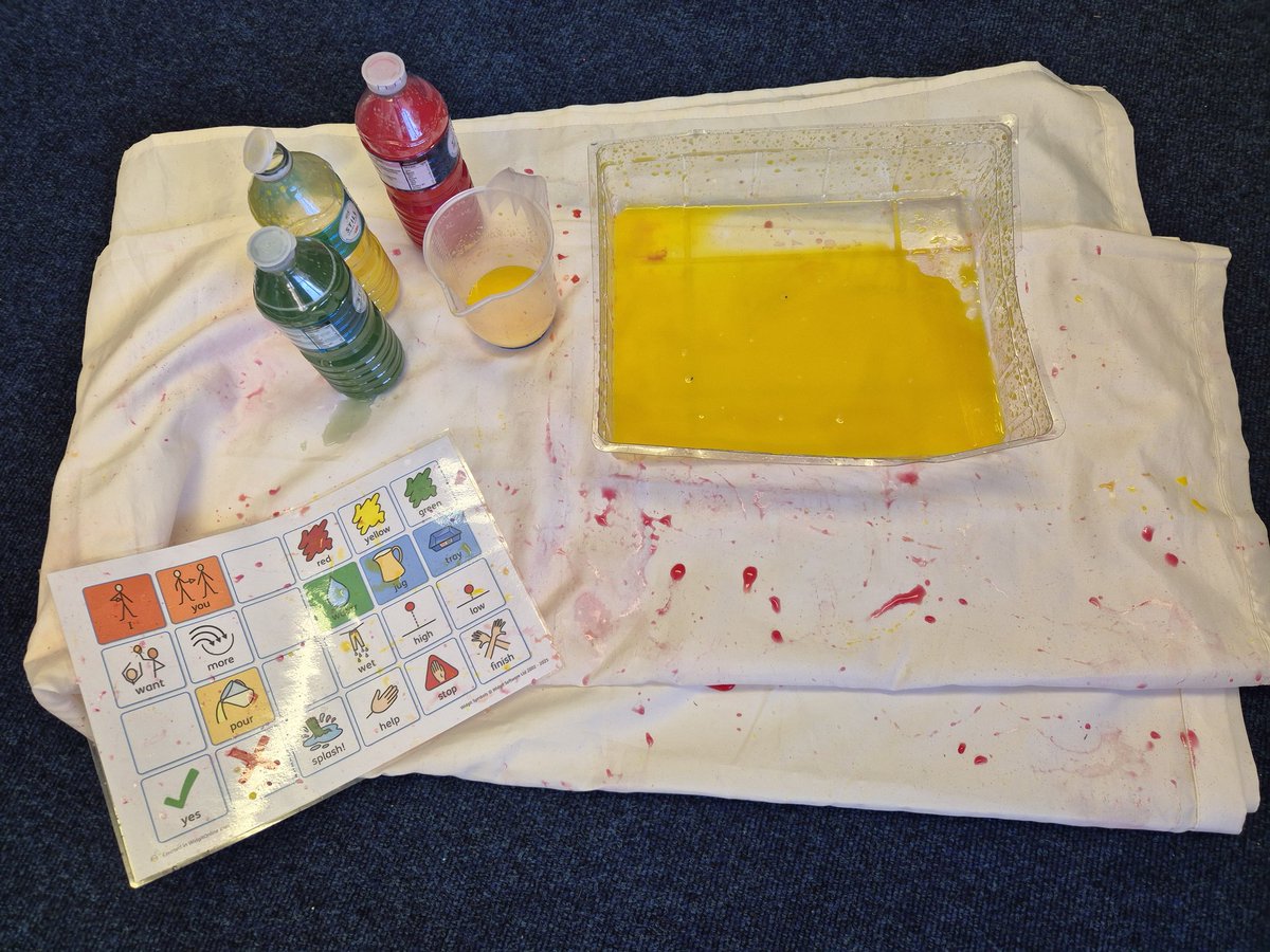Amy_Guest_SLT's tweet photo. The aftermath of a fab sensory sentences session today! Some brilliant sentence building and choice making from the children 👏🤩
@WMISLT2 #sentencebuilding #sensory #mysltday https://t.co/cMdeI5wSjG
