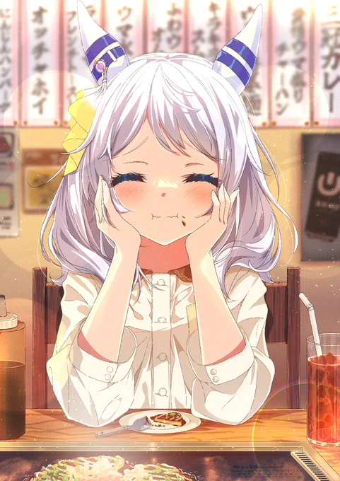 #ヒシミラクル生誕祭2025 #ウマ娘 今日だけはトレーニングを忘れていっぱい食べてね