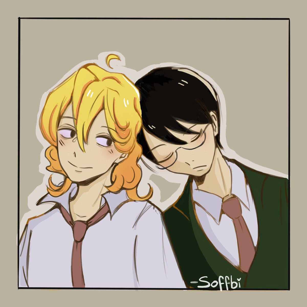 _soffbi's tweet image. Yesterday I saw my favourite BL movie again and I just couldn&apos;t stop myself from drawing them 😭❤️‍🩹

#Doukyuusei #fanart