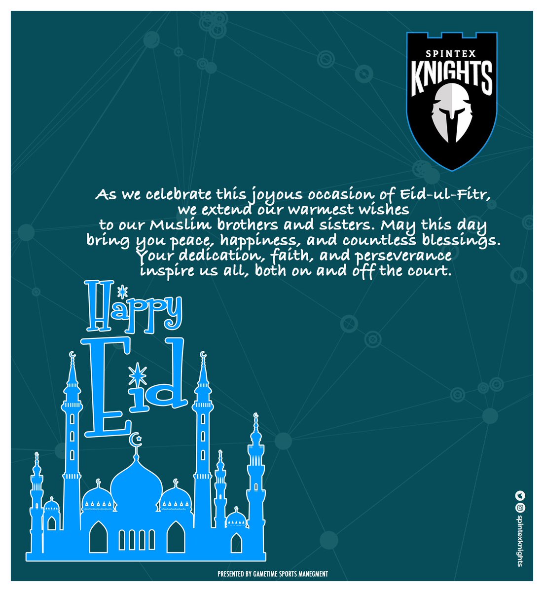 From management and players 
Happy Eid to our Muslim brothers and sisters