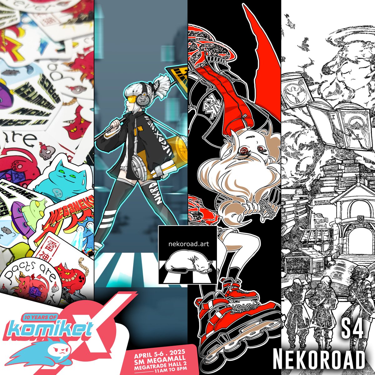 RosheeSushi's tweet photo. Komiket 10th Anniversary!! 
April 5-6, 2025
11AM to 8PM 
SM Megamall, Megatrade Hall 2
Table S4 with @nekoroado
#supportlocalcreators 
#komiketapril 
#komiketX
#komiket2025 https://t.co/vkzPMY07yP