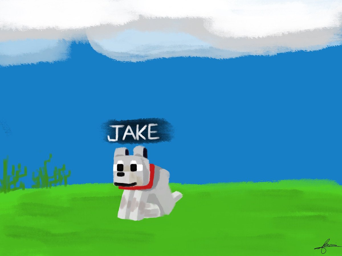 the_local_noOb's tweet photo. Accidently deleted it, sorry here it is again but with Jake the (Minecraft) dog https://t.co/muFndMXRfp