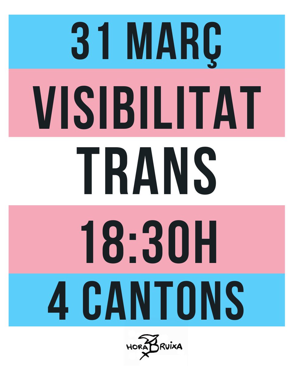 DIA INTERNACIONAL DE LA VISIBILITAT TRANS 🏳️‍⚧️
