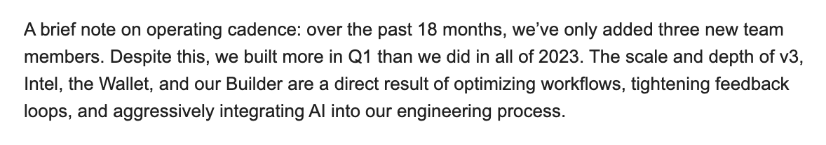 brandonkumar's tweet photo. Excerpt from Layer3’s March Investor Update https://t.co/07B30RmOZr