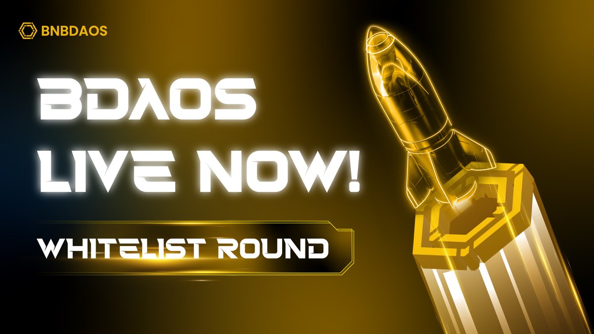 🔥 $BDAOS LAUNCH NOW!

Whitelist Round is officially open! If you’re on the list, now’s your chance.

➡️ bnbdaos.fun/daos/0x62BA135…

⚡️ 125 Spots – 0.4 BNB each
⚡️ 1 Day Only – or until sold out

🔜 Next: Public Round if any allocation remains

⚡️ Max Buy: 0.4 BNB per wallet
⚡️