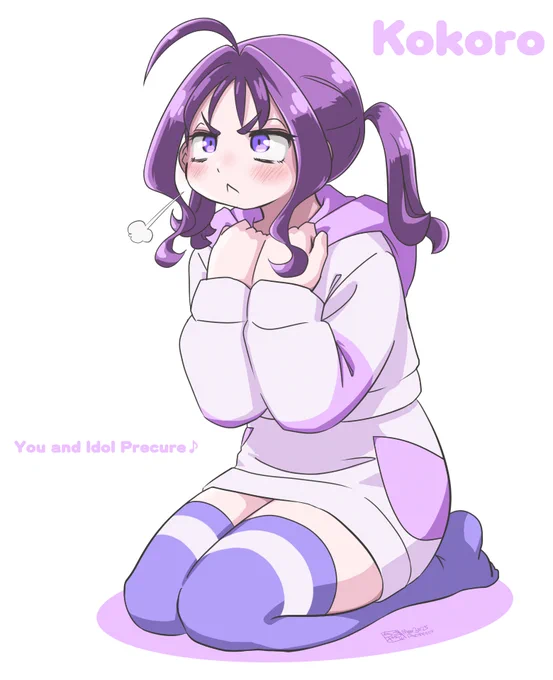⊂こころさん⊃ その意気やよし。 鼻息ヨシ。#キミプリ #紫雨こころ 