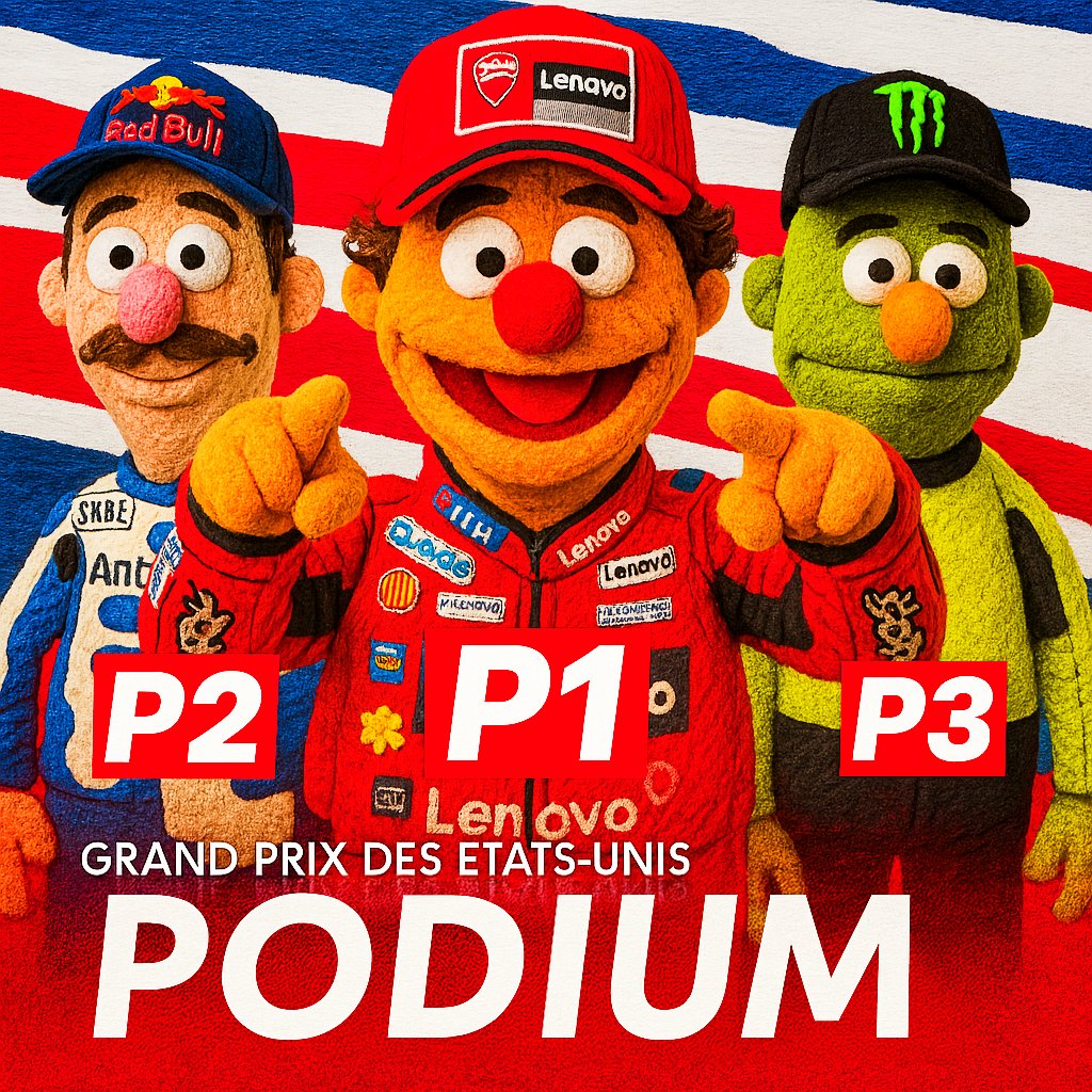 Course complètement dingue !
Marc Márquez menait, mais il chute au 9e tour. Bagnaia en profite et s’impose au GP des Amériques 📷
Côté français, Quartararo finit 10e, Zarco 17e 📷
#AmericasGP | #MotoGP