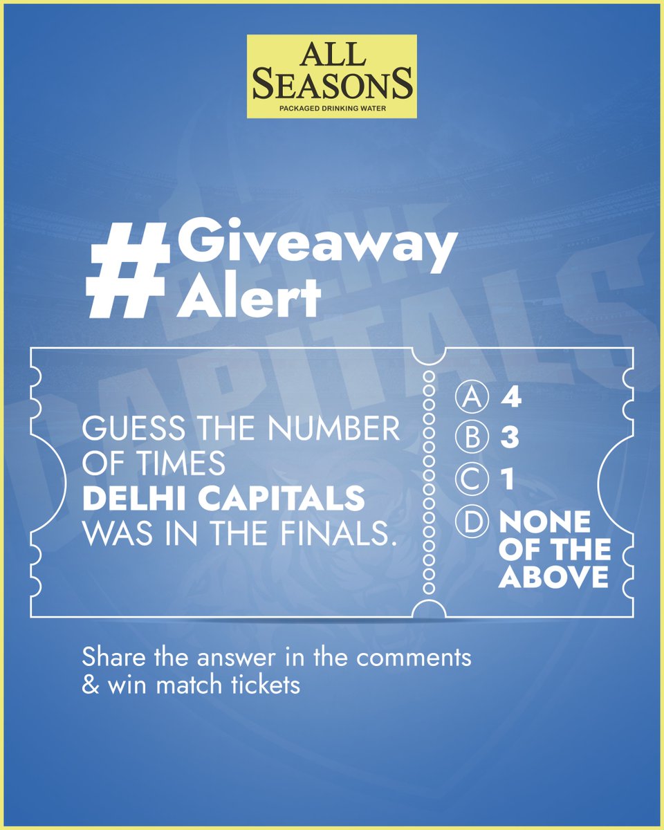#GiveawayAlert 
Now you can get to enjoy the match on 8th April 2025 between Team Punjab &amp; Team Chennai in New Chandigarh.

Note: Open to Indian residents only. For terms &amp; conditions, check the link in bio.  

#ManOfAllSeasons #AllSeasons #MatchTickets