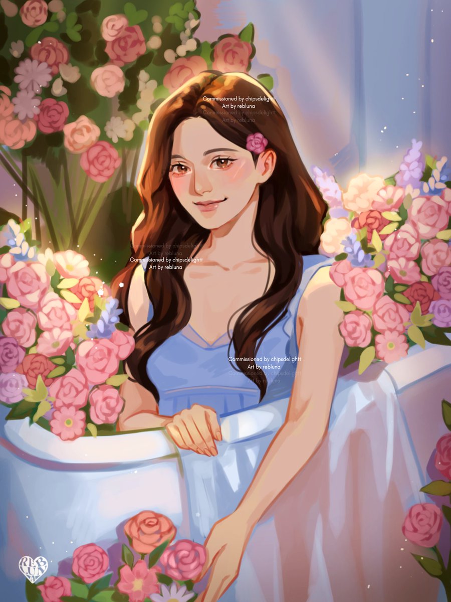 chipsdelightt's tweet photo. amidst all the flowers; mapple 🌸🩵

#ArtForApolonia 
she's growing like a flower~ unlocking superpowers 🌟 https://t.co/Cdp4ZlMeUZ