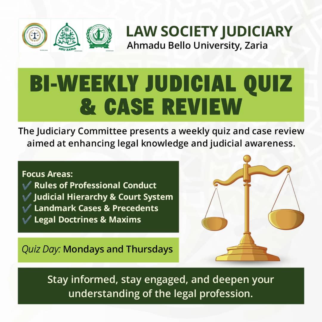 ABUSRCJudiciary's tweet photo. *GET READY FOR THE QUIZ!* 

When: *2pm Today 31/03/2025* 
Where: *Our Instagram handle* (https://t.co/yHajbrvMu1) 

What to do:

1. Submit your answers to our email address abusrclawsocietyjudiciary@gmail.com. 

2. Wait for the answers and winner announcements at 6pm!

Goodluck! https://t.co/2dbrHdIEGQ