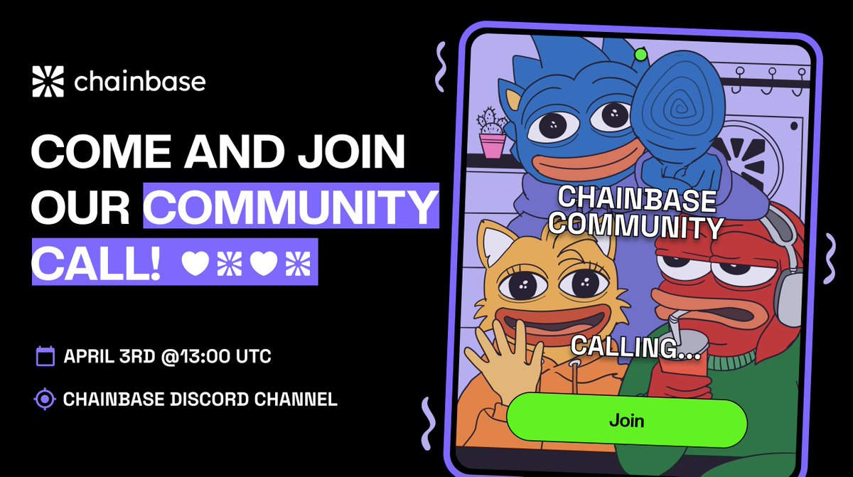 Chainbase Community Call is coming up! Join us this Thursday, April 3rd, at 13:00 UTC for our monthly Discord gathering. 🗓️

What's on the agenda?

💎 Learn how to get involved with the Chainbase ecosystem.
🔧 Deep dive into Chainbase Labels API with a technical presentation from
