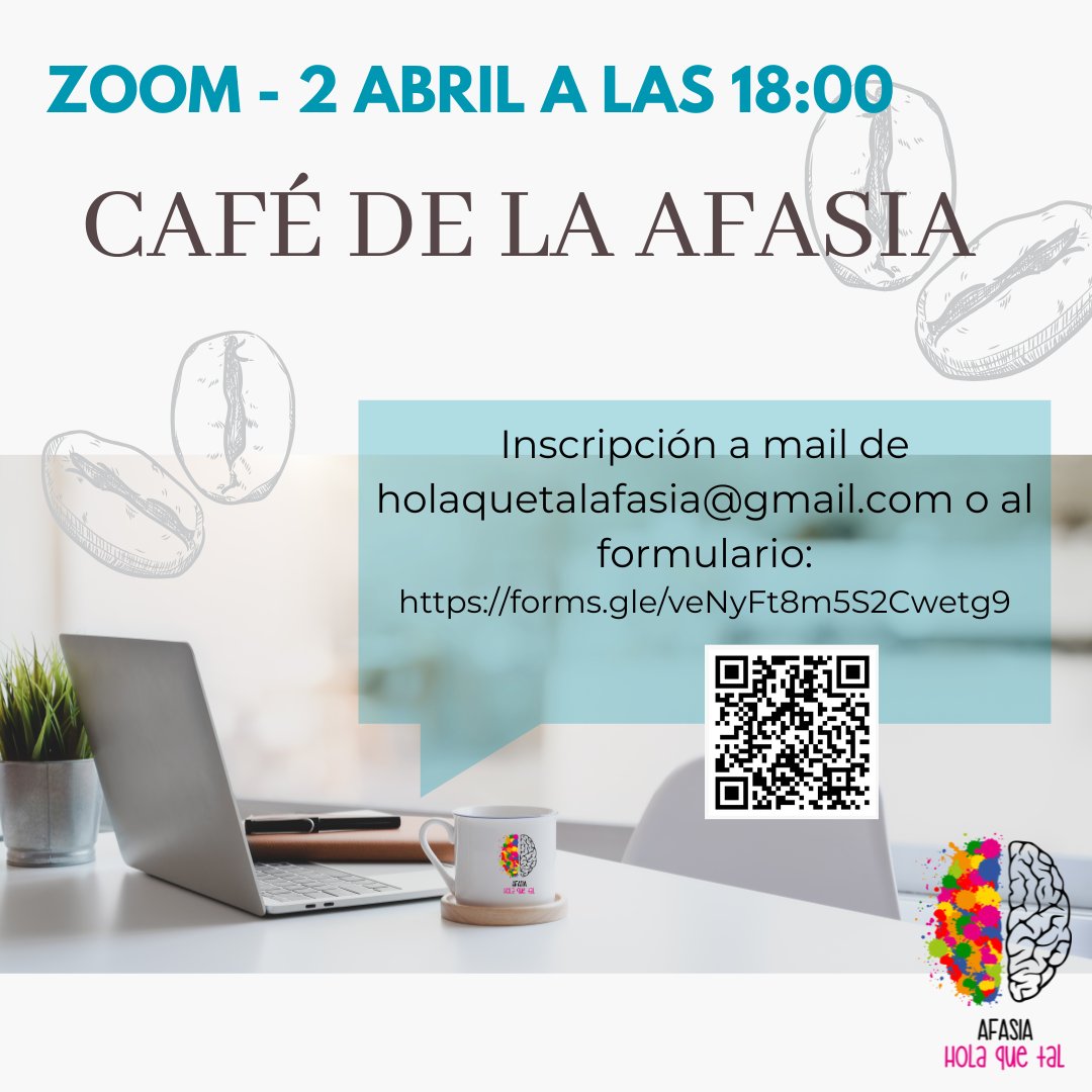 📢 ¡Nuevo #CaféDeLaAfasia! ☕💙
🗓 Miércoles 2 de abril – 18:00h (España)
📍 Zoom – Evento gratuito
Hablaremos sobre cómo la Inteligencia Artificial puede ayudar a las personas con afasia.
📝 Inscríbete aquí 👉 forms.gle/QoMLeHjWJZfoMC…
#Afasia #IA #Inclusión #Accesibilidad