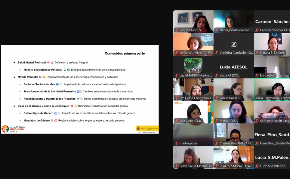 👩🏻‍🏫Hoy en #SaludMentalEspaña hemos organizado la 1ª sesión del curso "#SaludMentalPerinatal y acompañamiento a las maternidades", en el marco del programa “Escuela de #SaludMental”, con financiación de <a href="/MSocialGob/">Ministerio de Derechos Sociales, Consumo y A2030</a>.

🔝Las formadoras han sido Gisela Hansen y Alicia Salamanca