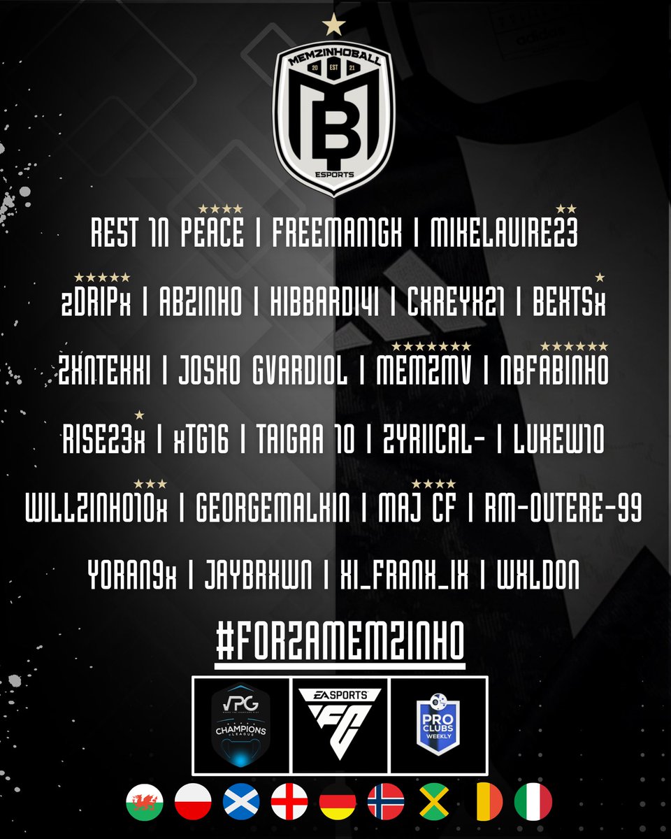 MemzinhoBall EU (@memzinhoballeu) on Twitter photo π I <a href="/OfficialVPG/">Virtual Pro Gaming</a>
π I Super Champions League
π
I TBA April 2025
π£οΈ A fantastic mix of ever present core players and exceptional talent. This is our confirmed squad the upcoming VPG Super Champions League π€©
#ForzaMemzinho π€π€ π I <a href="/OfficialVPG/">Virtual Pro Gaming</a>
π I Super Champions League
π
I TBA April 2025
π£οΈ A fantastic mix of ever present core players and exceptional talent. This is our confirmed squad the upcoming VPG Super Champions League π€©
#ForzaMemzinho π€π€