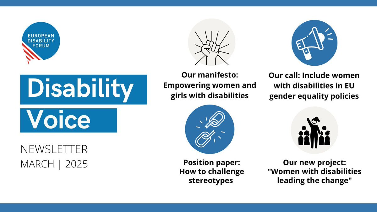Women and girls with disabilities deserve better! This month, our #DisabilityVoice newsletter highlights their fight against systemic discrimination and the barriers blocking their rights.

➡️ Our manifesto: A call for real commitments to empowerment
➡️ Our advocacy: Pushing the