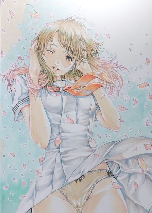 今年も桜が咲きました🌸
#絵描きさんと繫がりたい
#コピック
#アナログ 