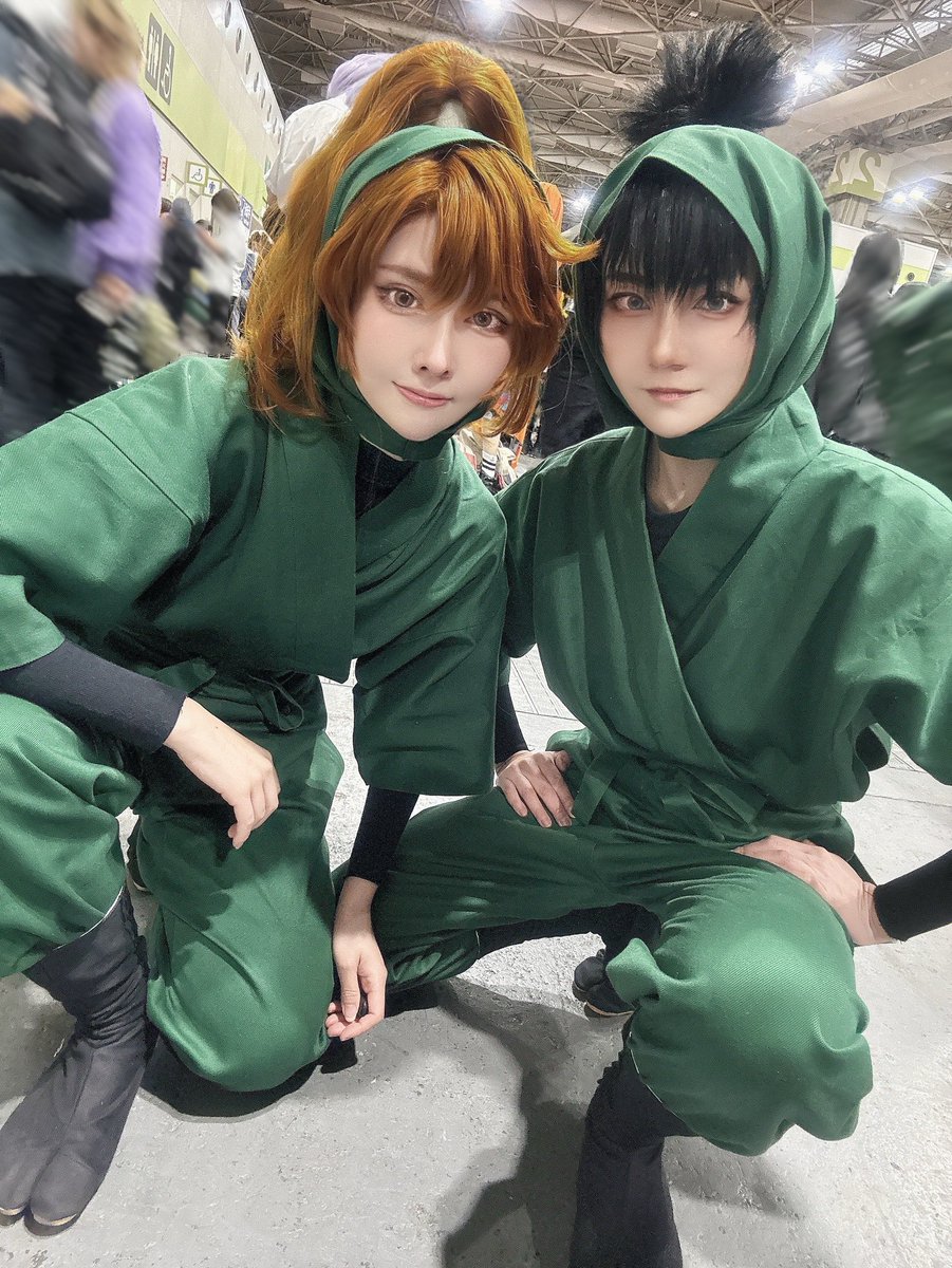 昨日！肉まるサークルの売り子で初🥷🥚コス！伊作だった🌸6はで併せ出来てうれち🫶🏼
