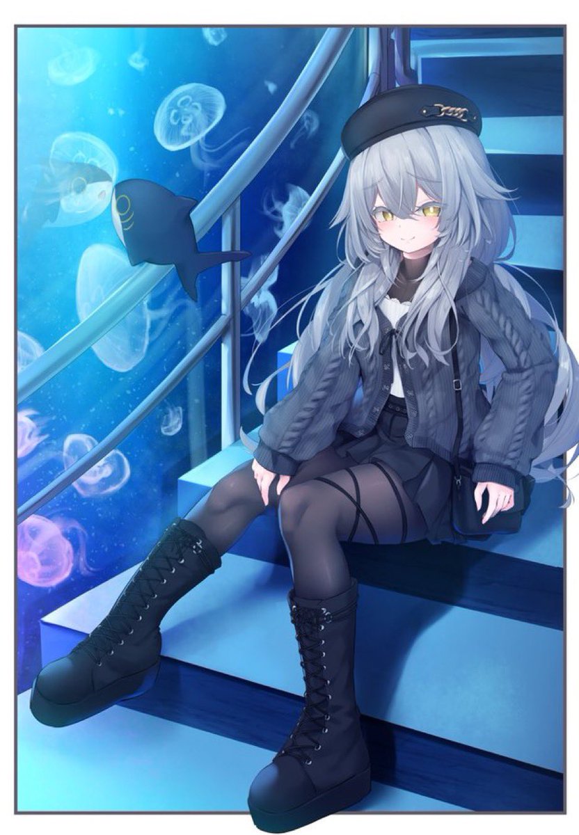 #今月描いた絵を晒そう
ルルネちゃんまみれ!🦈 