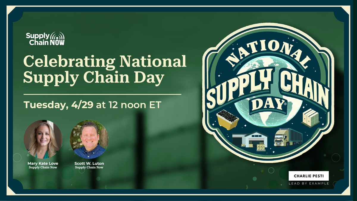 National Supply Chain Day ® (@nationalscday) on Twitter photo We’re ready to honor the supply chain professionals behind the global movement that keeps the world connected! 🌍 Join us for National Supply Chain Day® on April 29th at 12 pm ET. #NSCD2025 <a href="/_supplychainnow/">Supply Chain Now</a>
Register for the livestream now: bit.ly/4jA0Nos We’re ready to honor the supply chain professionals behind the global movement that keeps the world connected! 🌍 Join us for National Supply Chain Day® on April 29th at 12 pm ET. #NSCD2025 <a href="/_supplychainnow/">Supply Chain Now</a>
Register for the livestream now: bit.ly/4jA0Nos