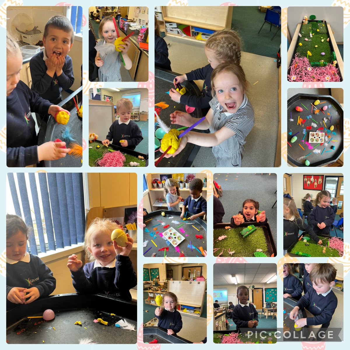 Miss Pope (@grangemissp) on Twitter photo Easter has began today in nursery! 🐣They have been exploring different easter characters and textures in the role play tuff tray and decorating their own playdough easter eggs with feathers!
<a href="/GrangeMissA/">GrangeMissA</a> <a href="/GrangeMissCl/">Miss Clarke</a> <a href="/GrangeMissWri/">MissWright</a> <a href="/GrangeMrsCon/">Mrs Connolly</a> <a href="/GrangeMrsMcG/">Mrs McGilloway</a> Easter has began today in nursery! 🐣They have been exploring different easter characters and textures in the role play tuff tray and decorating their own playdough easter eggs with feathers!
<a href="/GrangeMissA/">GrangeMissA</a> <a href="/GrangeMissCl/">Miss Clarke</a> <a href="/GrangeMissWri/">MissWright</a> <a href="/GrangeMrsCon/">Mrs Connolly</a> <a href="/GrangeMrsMcG/">Mrs McGilloway</a>