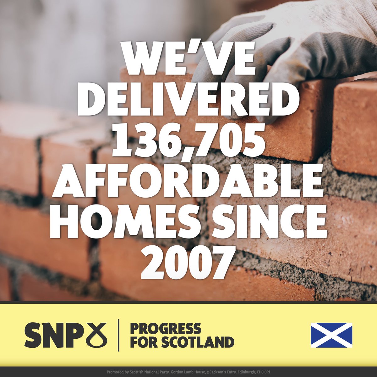 Scotland’s delivering more homes per head than anywhere else in the UK.

Since 2007, we’ve delivered 136,705 affordable homes - 97,099 for councils and housing associations.

We’re focused on what matters to you: secure homes, strong communities, and a fairer Scotland.