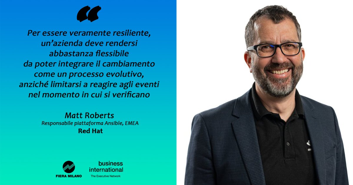 Red Hat Italy (@redhatitaly) on Twitter photo L'#AI e l'#automazione sono il futuro del #business! 🚀 L'AI potenzia l'automazione, cruciale per efficienza e resilienza operativa (vedi #DORA). Red Hat ti aiuta a innovare!
Scopri di più su <a href="/BIweb/">Business Int</a>: bit.ly/42bcFoQ L'#AI e l'#automazione sono il futuro del #business! 🚀 L'AI potenzia l'automazione, cruciale per efficienza e resilienza operativa (vedi #DORA). Red Hat ti aiuta a innovare!
Scopri di più su <a href="/BIweb/">Business Int</a>: bit.ly/42bcFoQ