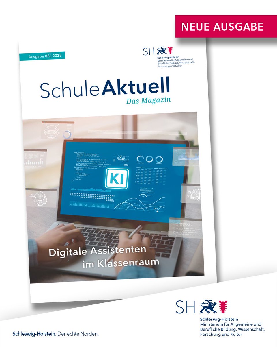 Die neuste Ausgabe von „Schule Aktuell - Das Magazin“ ist online. Abonniere jetzt unseren Newsletter, um keine Ausgabe zu verpassen und immer auf dem Laufenden zu sein in Sachen #Bildungspolitik, #Schulrecht und #Stellenausschreibungen.

Jetzt anmelden ➡️ schuleaktuell.sh