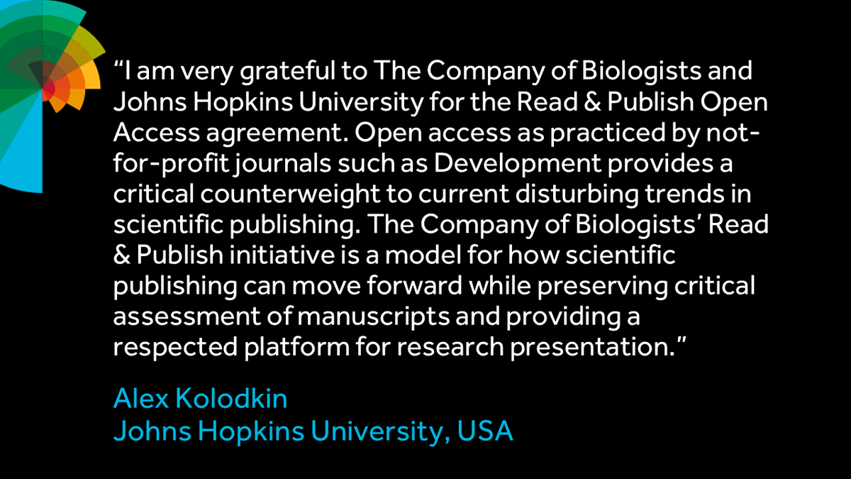 The Company of Biologists (@co_biologists) on Twitter photo Thank you Alex Kolodkin for sharing your experience of fee-free #OApublishing in <a href="/Dev_journal/">Development</a> via our #ReadAndPublish agreement with <a href="/JohnsHopkins/">Johns Hopkins University</a> <a href="/mselibrary/">Johns Hopkins Sheridan Libraries</a> <a href="/HopkinsBio/">Johns Hopkins Bio</a>
Read Alex’s paper bit.ly/3E18G6g
See all participating institutions bit.ly/3O7BxGi Thank you Alex Kolodkin for sharing your experience of fee-free #OApublishing in <a href="/Dev_journal/">Development</a> via our #ReadAndPublish agreement with <a href="/JohnsHopkins/">Johns Hopkins University</a> <a href="/mselibrary/">Johns Hopkins Sheridan Libraries</a> <a href="/HopkinsBio/">Johns Hopkins Bio</a>
Read Alex’s paper bit.ly/3E18G6g
See all participating institutions bit.ly/3O7BxGi