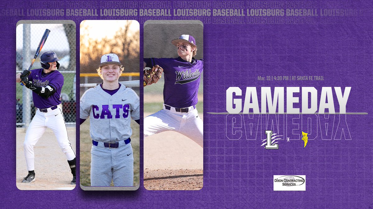 The Louisburg baseball team is back in action today as the Wildcats travel to Santa Fe Trail for a single game. First pitch is set for 4:30 p.m. Best of luck guys!
📸: Meade Rutherford