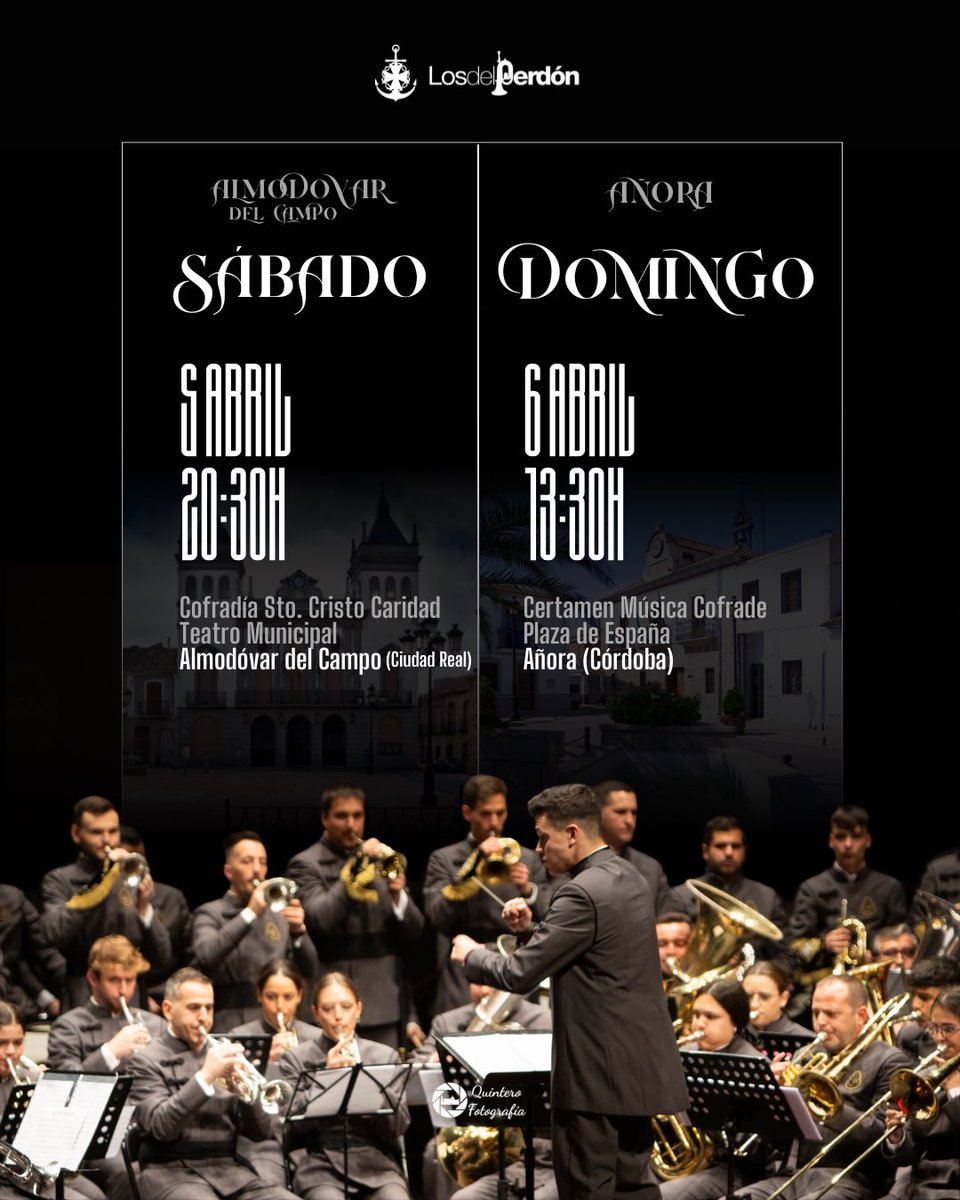 📆  𝘈𝘊𝘛𝘜𝘈𝘊𝘐𝘖𝘕𝘌𝘚 • 𝘗𝘙𝘐𝘔𝘌𝘙𝘈 𝘚𝘌𝘔𝘈𝘕𝘈 𝘋𝘌 𝘈𝘉𝘙𝘐𝘓

📆 Sábado, 5 de abril
⏱️ 20:30 h
📍 Almodóvar del Campo • Teatro Municipal

📆 Domingo, 6 de abril
⏱️ 13:30 h
📍 Añora (Córdoba) • Plaza de España
  
#losdelperdon #pozoblanco #cordoba
