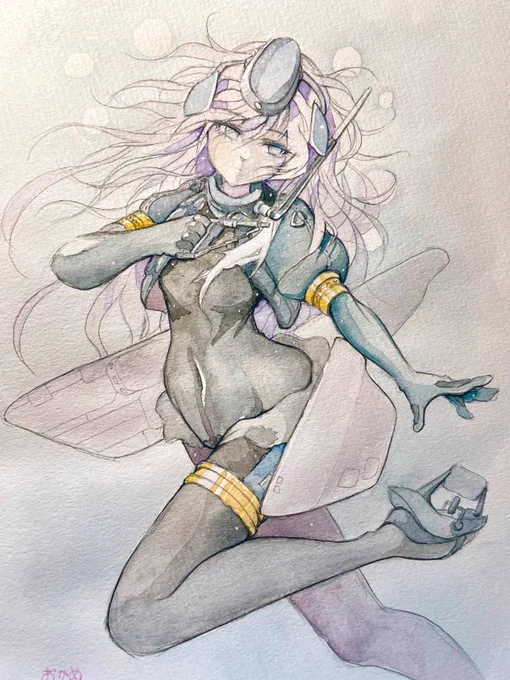 露出ゼロの稀有な水着 #寒い時こそ水着絵を貼ろう 