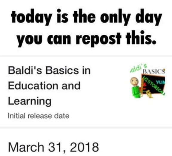 happy baldi day everyone