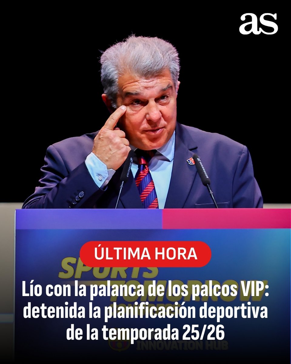 Diario AS (@diarioas) on Twitter photo ¡ÚLTIMA HORA!
🚨 El Barça para en seco la planificación deportiva de la temporada 25/26
⚖️ El nuevo auditor, Crowe Global, no ve clara la palanca de 100 millones, lo que afectaría al fair play financiero del club
✍️ <a href="/juanjimenista/">Juan Jiménez Salvadó</a>
➡️ dozz.es/9hcvt ¡ÚLTIMA HORA!
🚨 El Barça para en seco la planificación deportiva de la temporada 25/26
⚖️ El nuevo auditor, Crowe Global, no ve clara la palanca de 100 millones, lo que afectaría al fair play financiero del club
✍️ <a href="/juanjimenista/">Juan Jiménez Salvadó</a>
➡️ dozz.es/9hcvt