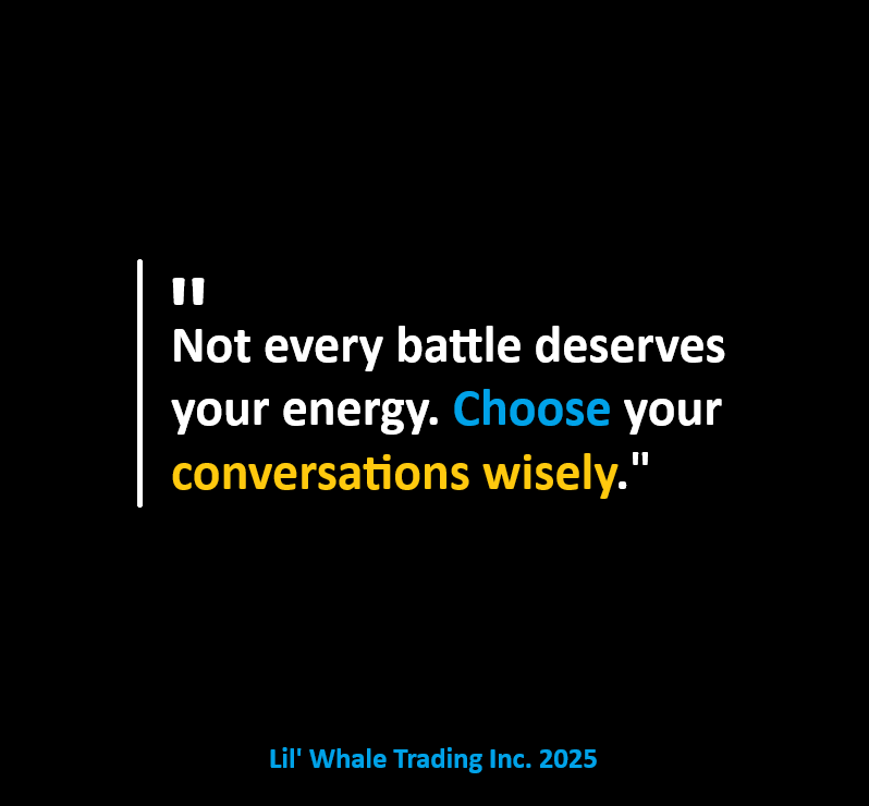 lilwhaletrading's tweet image. Not every battle deserves your energy. Choose your conversations wisely—and your peace.

Disagreements aren't inherently bad—they’re essential stepping stones to deeper understanding, mutual respect, and genuine progress. But not every person deserves access to your emotional…