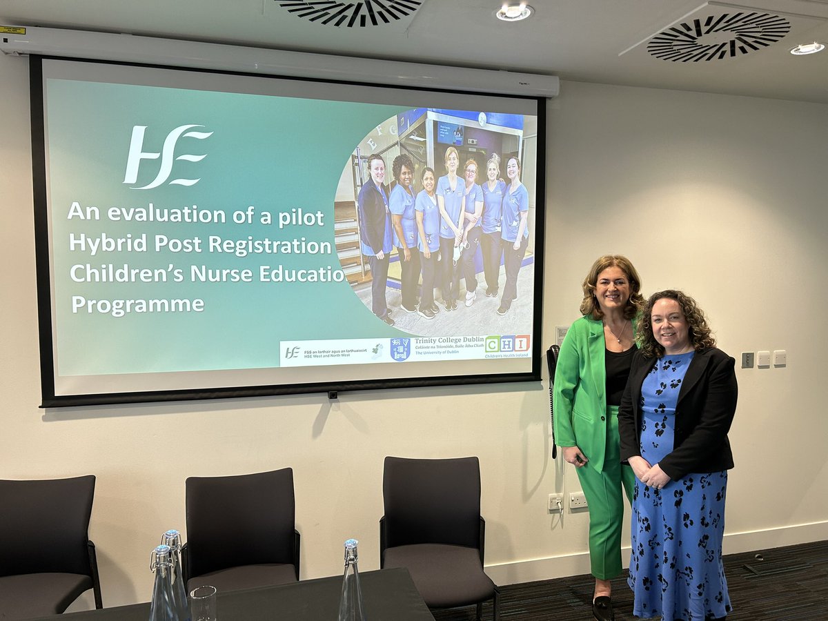 Siobhán Horkan💙 (@siobhanmh) on Twitter photo Delighted to present our Hybrid Post Registration Children’s Nursing Education Programme <a href="/theRCN/">The RCN</a> with <a href="/GrennanKar72942/">Karen Grennan</a> today in Glasgow #RCNED25 <a href="/NMBI_ie/">Nursing and Midwifery Board of Ireland</a> <a href="/NurMidONMSD/">ONMSD</a> <a href="/CDONMSaolta/">ChiefNurse</a> <a href="/GraBauer/">Gráinne Bauer</a> <a href="/Tony_CanavanHSE/">REO HSE West North West</a> <a href="/ncnn_irl/">NCNN</a> <a href="/HSE_West_NWest/">HSEWestNorthWest</a> <a href="/TCD_SNM/">School of Nursing & Midwifery, TCD</a> <a href="/chiefnurseIRE/">CNO's Office</a> <a href="/GSGerShaw/">Dr. Geraldine Shaw</a> Delighted to present our Hybrid Post Registration Children’s Nursing Education Programme <a href="/theRCN/">The RCN</a> with <a href="/GrennanKar72942/">Karen Grennan</a> today in Glasgow #RCNED25 <a href="/NMBI_ie/">Nursing and Midwifery Board of Ireland</a> <a href="/NurMidONMSD/">ONMSD</a> <a href="/CDONMSaolta/">ChiefNurse</a> <a href="/GraBauer/">Gráinne Bauer</a> <a href="/Tony_CanavanHSE/">REO HSE West North West</a> <a href="/ncnn_irl/">NCNN</a> <a href="/HSE_West_NWest/">HSEWestNorthWest</a> <a href="/TCD_SNM/">School of Nursing & Midwifery, TCD</a> <a href="/chiefnurseIRE/">CNO's Office</a> <a href="/GSGerShaw/">Dr. Geraldine Shaw</a>