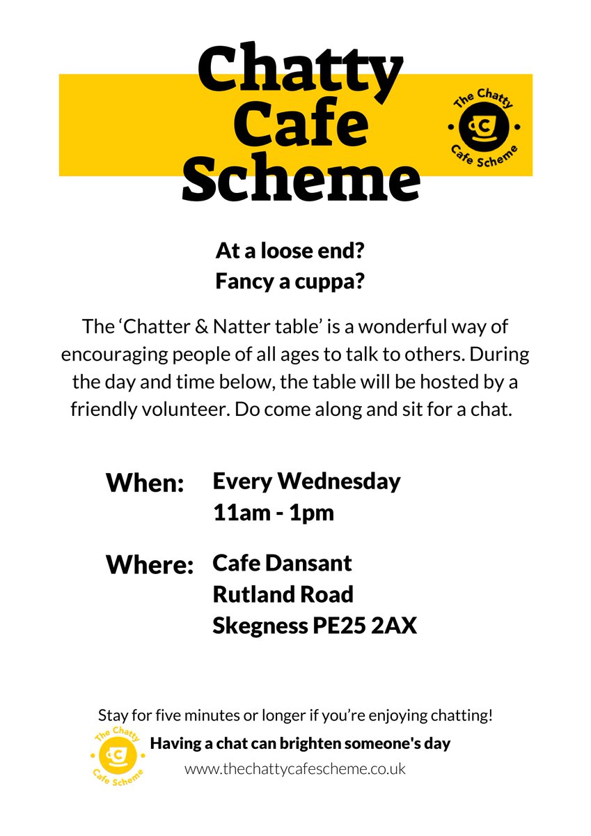 The sun is shining! Don't forget we have our chatty cafe every Wednesday from 11am till 1pm at Cafe Dansant. why not pop down enjoy free tea/coffee and the lovely view of the gardens?