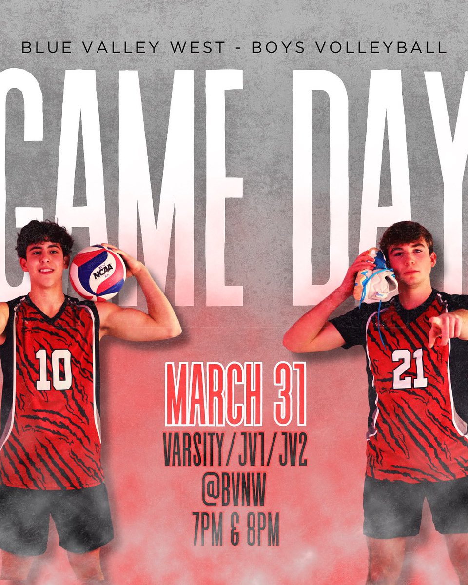 GAME DAY‼️

🗓️ March 31
🐾 V/JV1/JV2
📍 BVNW
⏰ 7pm/8pm
🆚 BVN/BVNW

#bvwbvb🏐 #gojags🐾