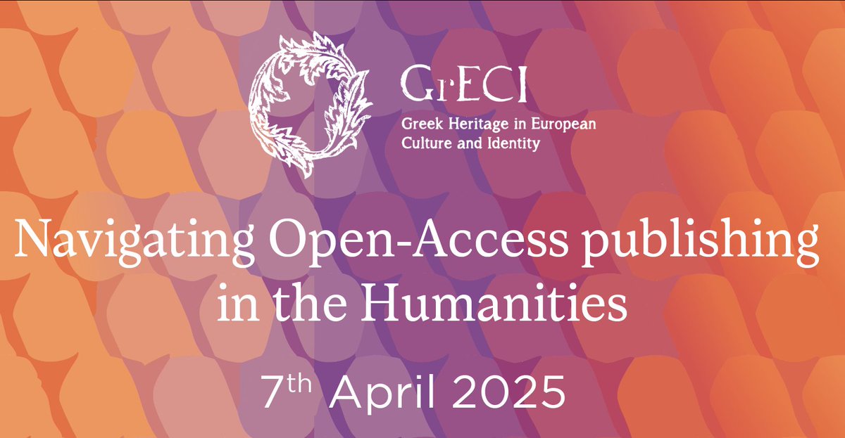 📢 Join us for a webinar on Open-Access Publishing in the Humanities!

The GrECI consortium invites you to the online event "Navigating Open-Access Publishing in the Humanities" on April 7, 2025, at 10 AM CET.

📄 Full programme available here: univ-fcomte.fr/sites/default/…