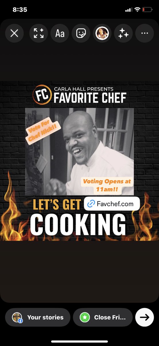 Hey X !! Please take a minute and place your vote for Chef Nick click on the link and vote. Voting opens at 11am today don’t wait please cast your vote also please share . #GODSWORK!! #NEVERSTOP!! 

favchef.com/2025/chef-nick…